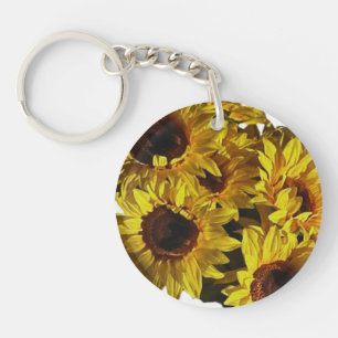 Llavero Keychain acrílico de los girasoles