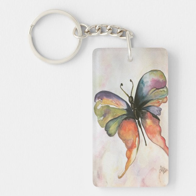 Llavero Keychain acrílico de mariposa/QUEEN (doble cara) (Frente)
