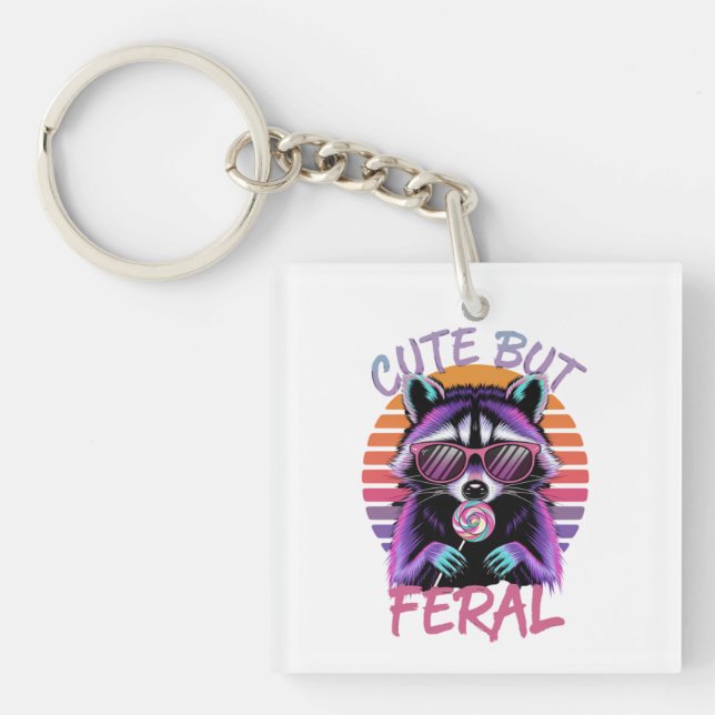 Llavero Keychain acrílico de moda: perfecto para un coche  (Frente)