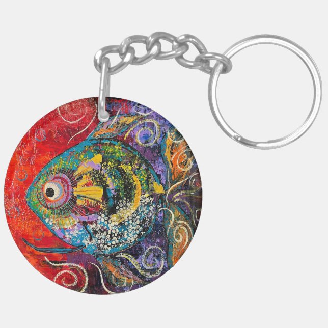 Llavero Keychain acrílico de peces (Atrás Derecha)
