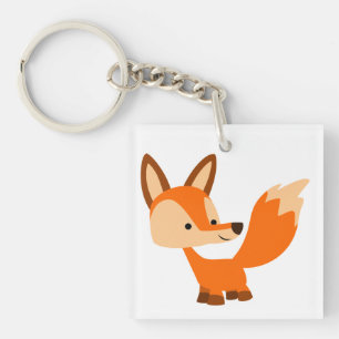 Llavero Keychain acrílico de Personalizado amable Fox
