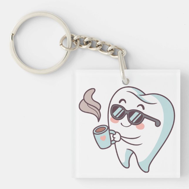 Llavero Keychain acrílico de Personalizado dental de Guay (Frente)