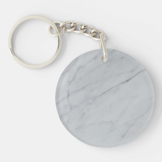 Llavero Keychain acrílico de piedra de mármol (Frente)