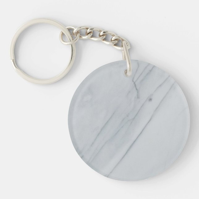 Llavero Keychain acrílico de piedra de mármol (Frente)