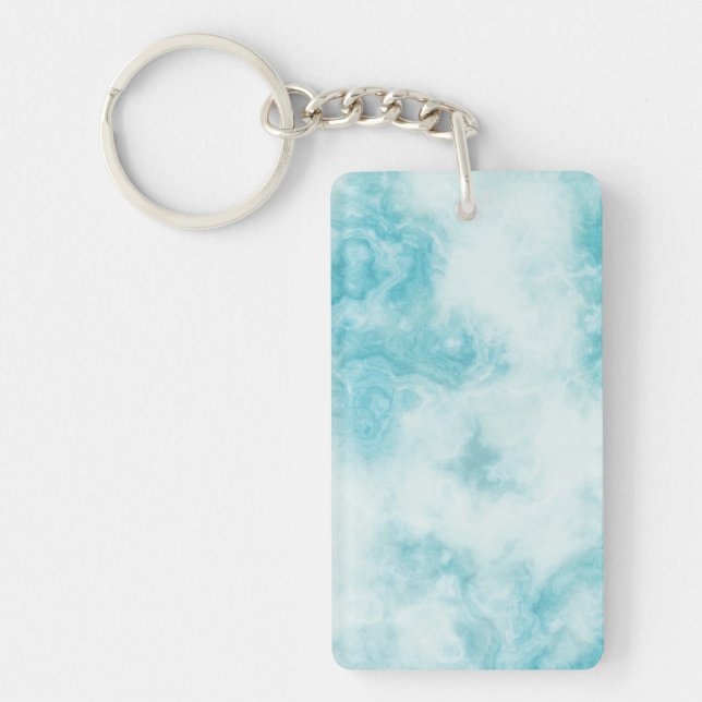 Llavero Keychain acrílico de piedra de mármol verde (Frente)