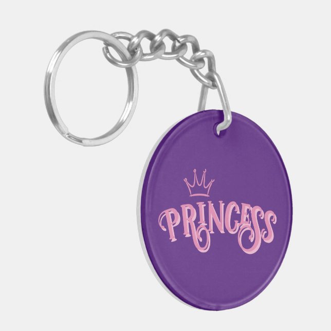 Llavero Keychain acrílico de Princesa (Frente Izquierda)