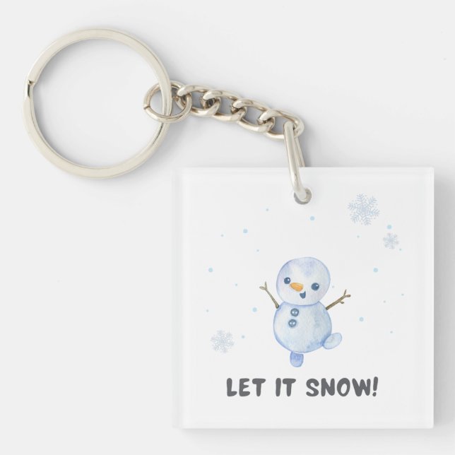 Llavero Keychain acrílico de Snowman (Frente)
