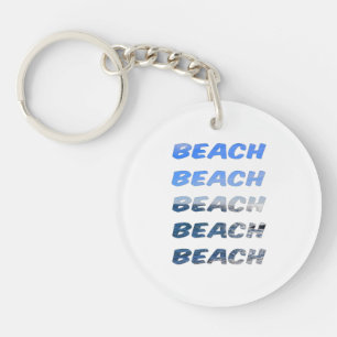 Llavero Keychain acrílico de vacaciones en la playa famili