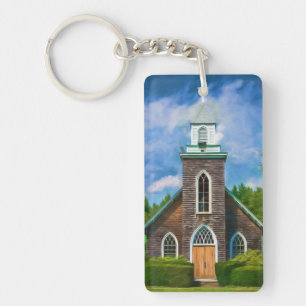 Llavero Keychain acrílico del campamento de la catedral