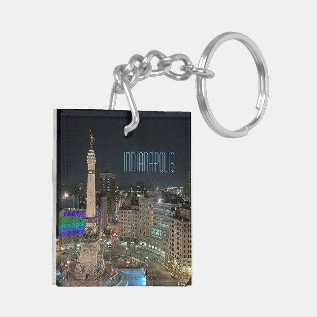 Llavero Keychain acrílico del centro de Indianápolis (Izquierda Bajo)