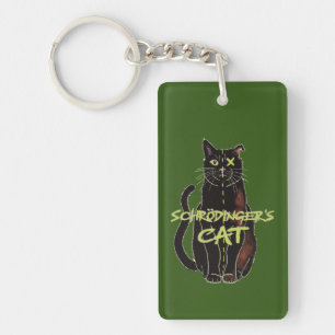 Llavero Keychain acrílico del gato de Schrodinger