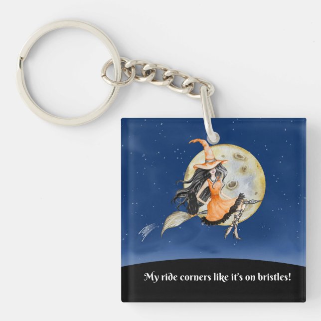 Llavero Keychain acrílico, el paseo de la bruja (Frente)