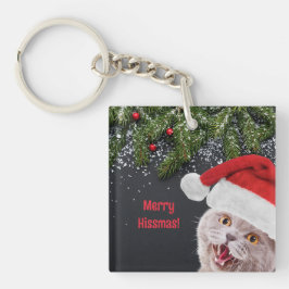 Llavero Keychain acrílico, Feliz Hissmas