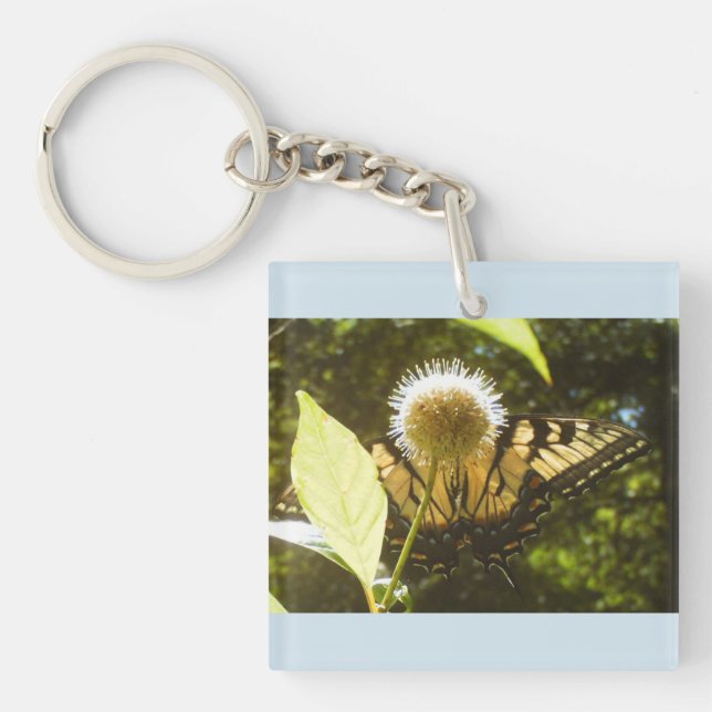 Llavero Keychain acrílico monarca amarilla (Frente)