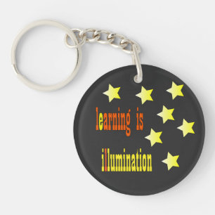 Llavero Keychain acrílico motivacional con estrellas
