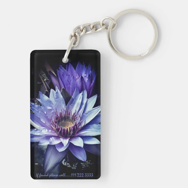 Llavero Keychain acrílico "Nuevo azul" personalizado (Atrás)