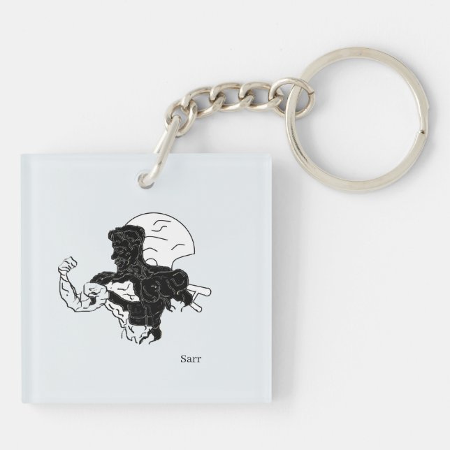 Llavero Keychain acrílico: Poder del hombre (Atrás)