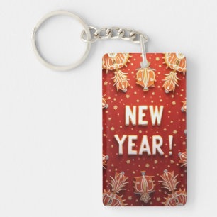 Llavero Keychain acrílico, Rectángulo (doble cara)