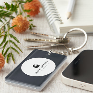 Llavero Keychain acrílico, Rectángulo (doble cara)