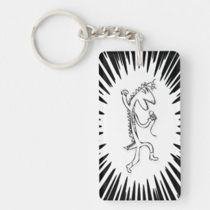 Llavero Keychain acrílico, Rectángulo (doble cara)