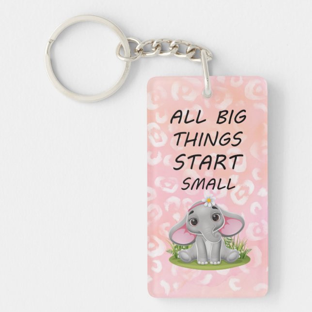 Llavero Keychain acrílico, Rectángulo (doble cara) Keychai (Frente)