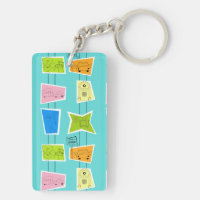 Keychain acrílico retro atómico kitsch