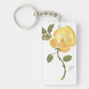 Llavero Keychain acrílico rosa amarillo
