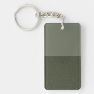 Llavero Keychain acrílico verde de dos tonos mosónicos - h