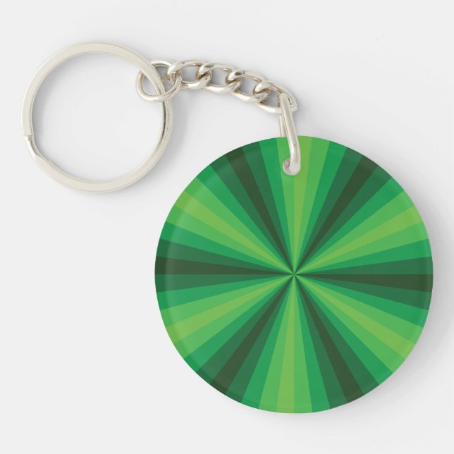 Llavero Keychain acrílico verde de ilusión óptica (Frente)