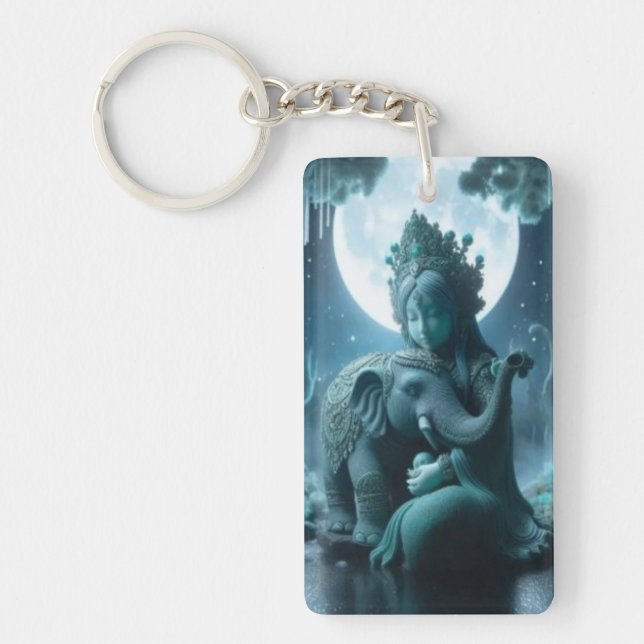 Llavero Keychain afectivo de la luna (Frente)
