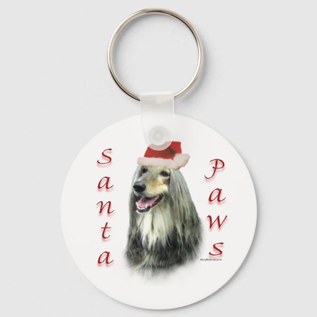 Llavero Keychain afgano de Santa Paws (Anverso)
