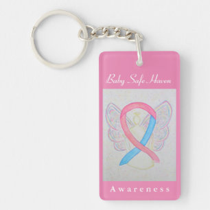 Llavero Keychain Angel de Cinta de Concienciación sobre el