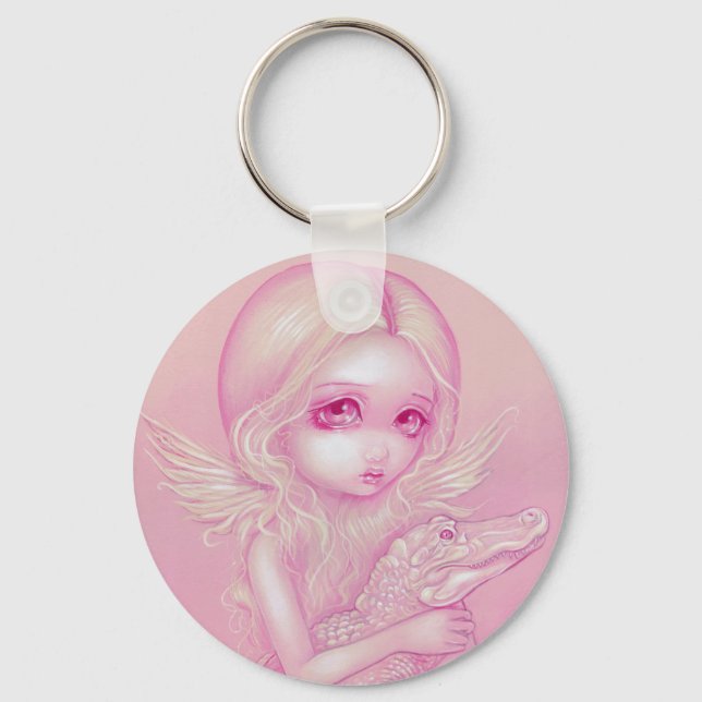 Llavero Keychain "Ángel del lagarto albino" (Anverso)
