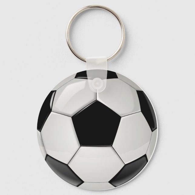 Llavero Keychain (Anillo de claves) de bolas de fútbol bla (Anverso)