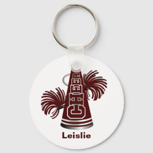 Llavero KeyChain, animadora de Personalizado blanco y marr