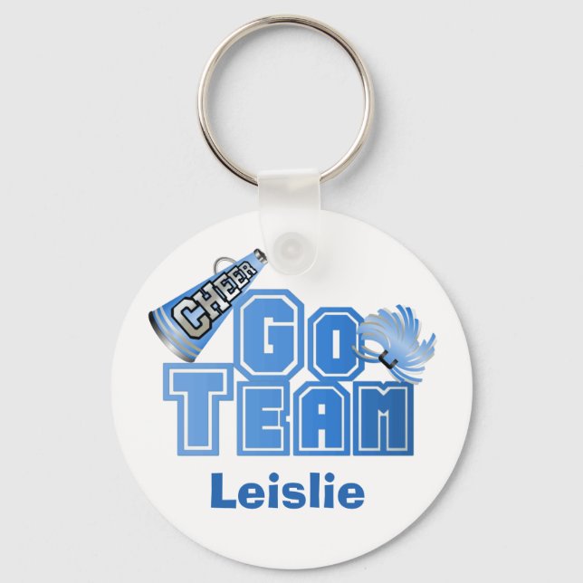 Llavero KeyChain, animadora del equipo Blue Go (Anverso)