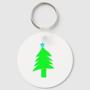 Llavero KEYCHAIN, árbol de cristales verde CUTE