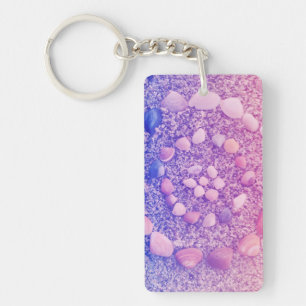 Llavero Keychain Art de Sea Shell Beach
