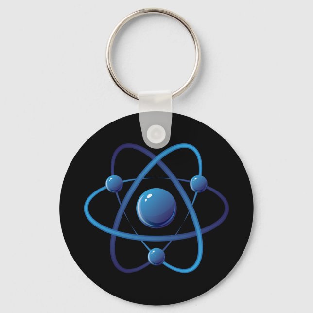 Llavero Keychain: átomo azul (Anverso)