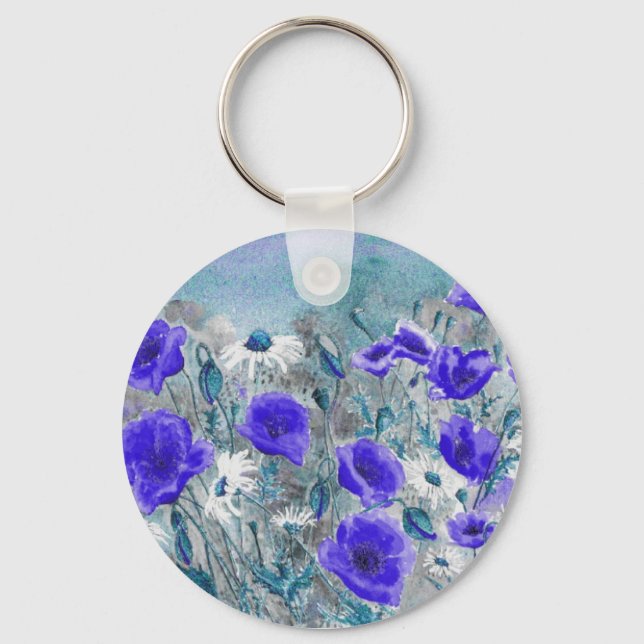 Llavero Keychain "azul de amapola" (Anverso)