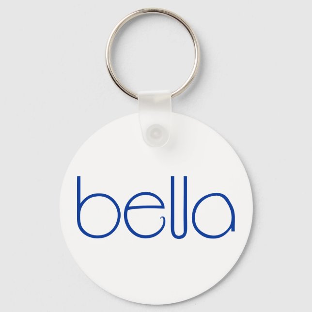 Llavero Keychain azul de Bella (Anverso)