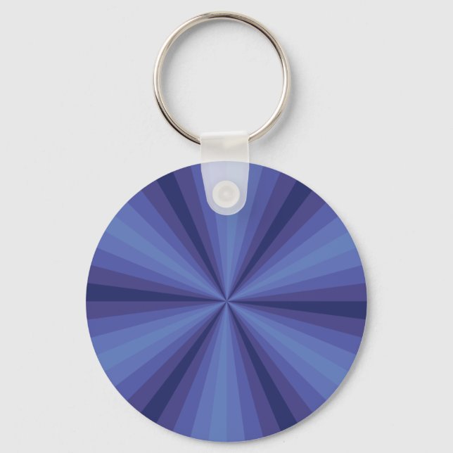 Llavero Keychain azul de ilusión óptica (Anverso)