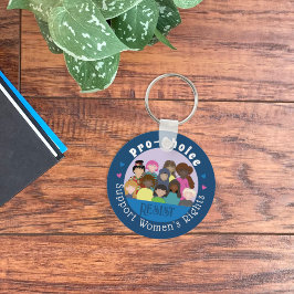 Llavero Keychain azul feminista por elección