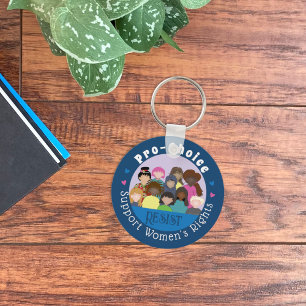 Llavero Keychain azul feminista por elección