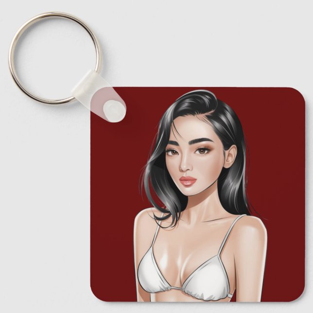 Llavero Keychain Babe de Bikini (Anverso)