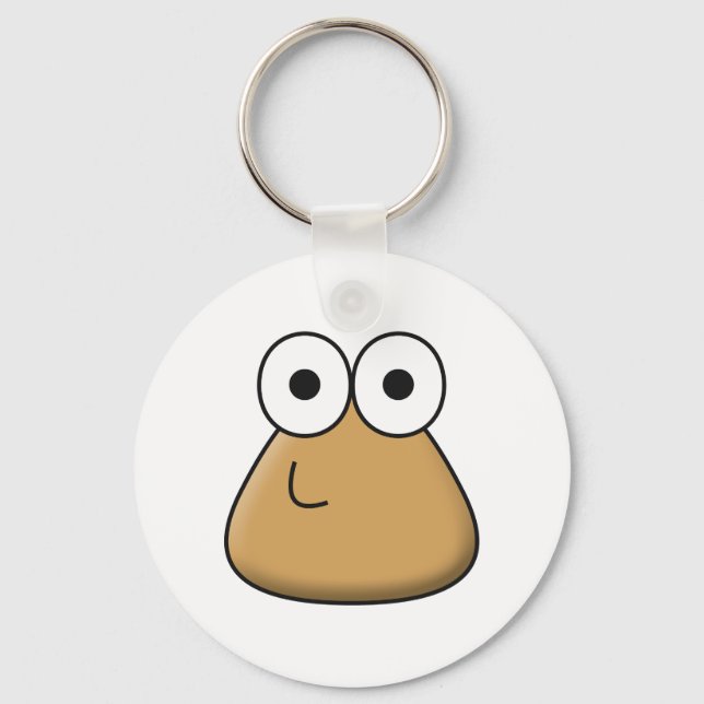 Llavero Keychain - Baby Pou feliz (Anverso)