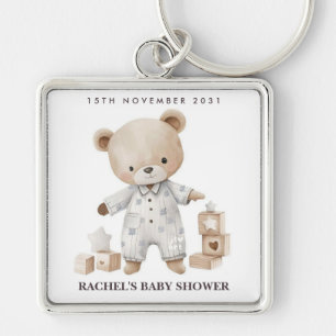 Llavero Keychain Baby Shower personalizada de Teddy Bear