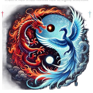 Llavero Keychain - Baile del Dragón y Fénix