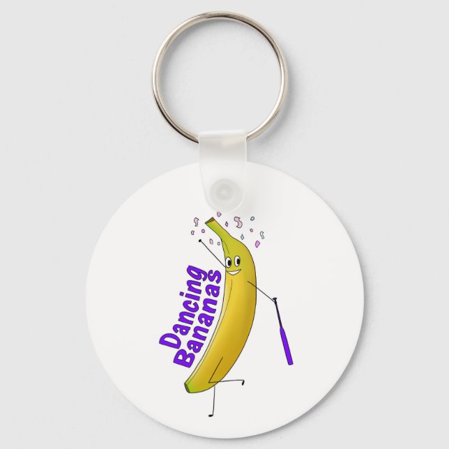 Llavero Keychain - Bananas danzantes - Círculo (Anverso)