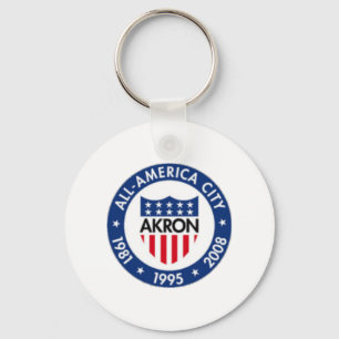 Llavero Keychain, bandera de Akron (Ohio)